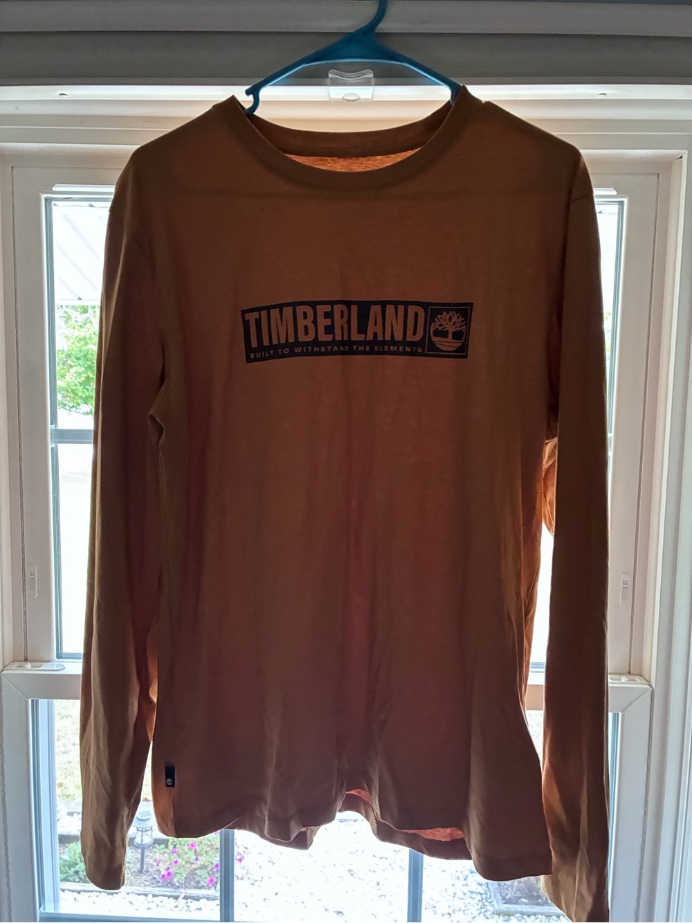 Timberland Men's Long Sleeve Logo Tee - Rust Brown